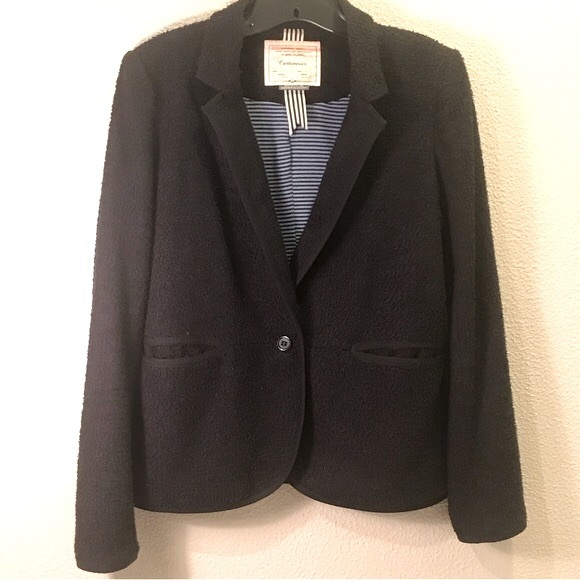 Anthro Cartonnier boucle blue blazer - Picture 1 of 6